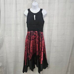 Signature Sangria Dress Midi Black Pink Sleeveless Fairy Whimsigoth Boho 14